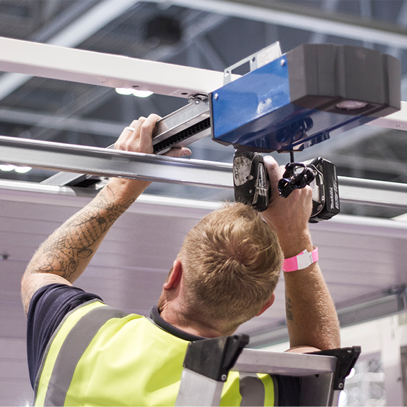 Residential garage door repair with spring replacement